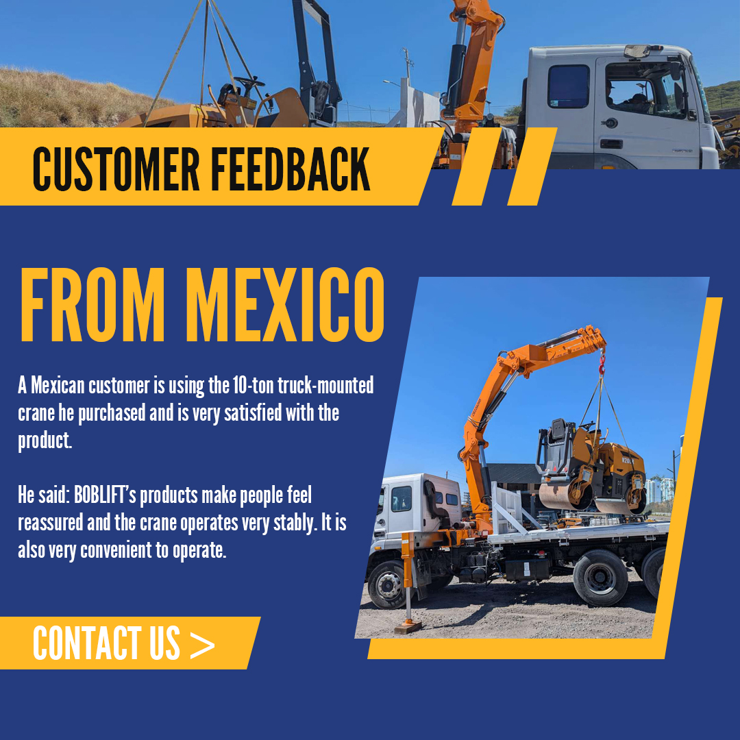 The BOB-LIFT 10-ton Knuckle Boom Crane Has Received Praise From Mexican Customers
