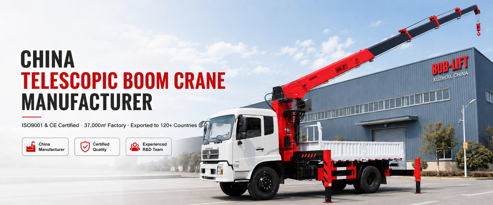 BOB-LIFT telescopic boom truck mounted cranes are sturdy yet lightweight. The structure has amazing stability and comes in a compact design. Check out our catalog and order your crane from us today.